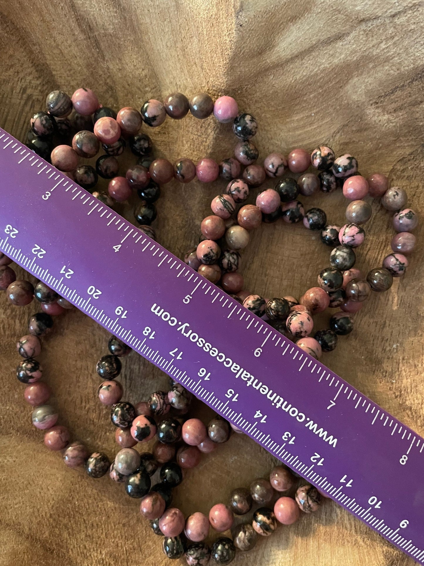 Beautiful Rhodonite 8mm bracelets. One size fits all.