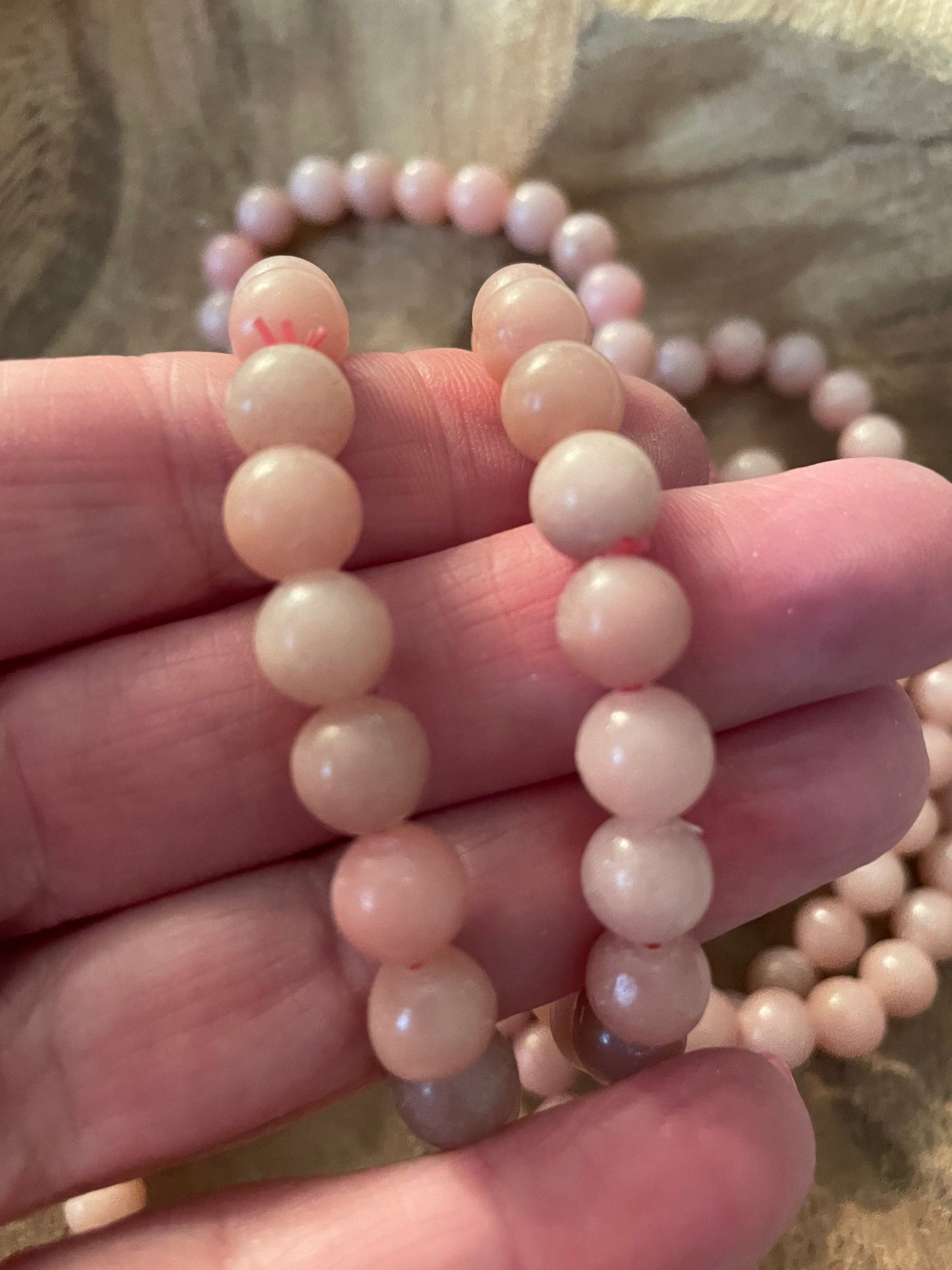 Beautiful Pink Opal 8mm bracelets for love, perfect gift for mom, friends, daughters and pink lovers! One size fits all.