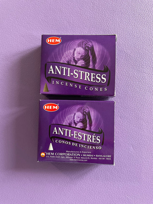 Hem Incense Cones 2 Boxes 10 Cones Anti-Stress total 20 cones