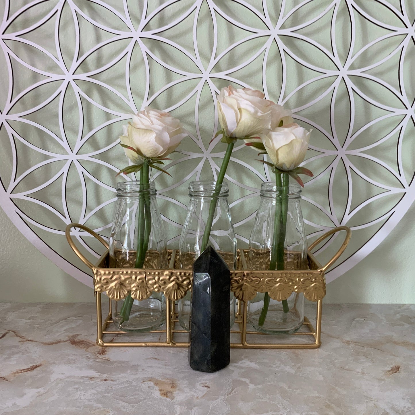 Beautiful labradorite obelisk 6.4 oz