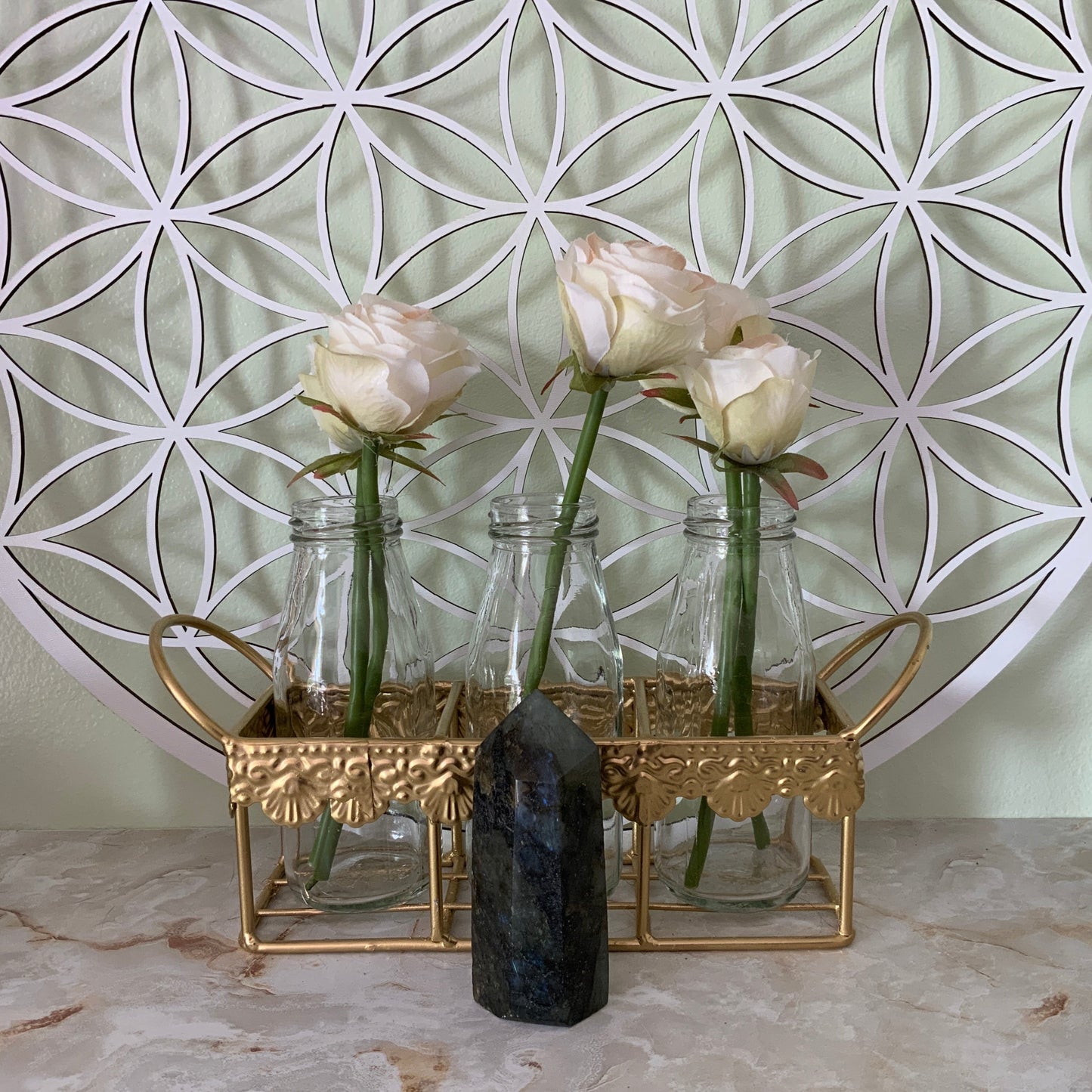 Beautiful labradorite obelisk 6.4 oz