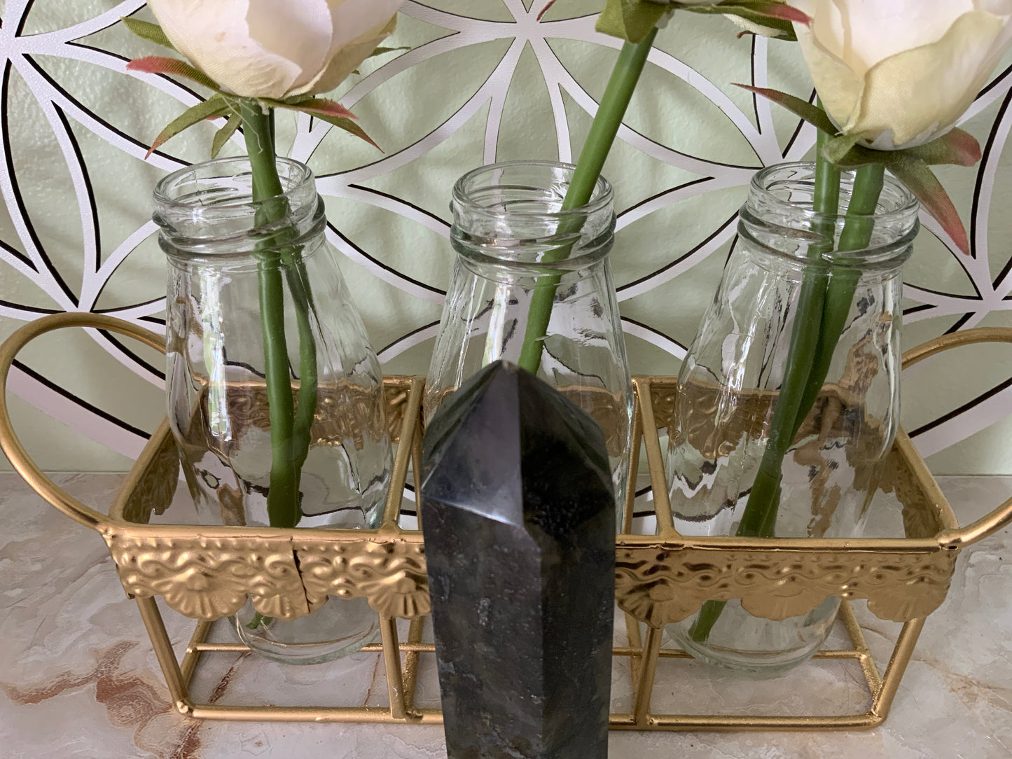 Beautiful labradorite obelisk 11.1 ounce