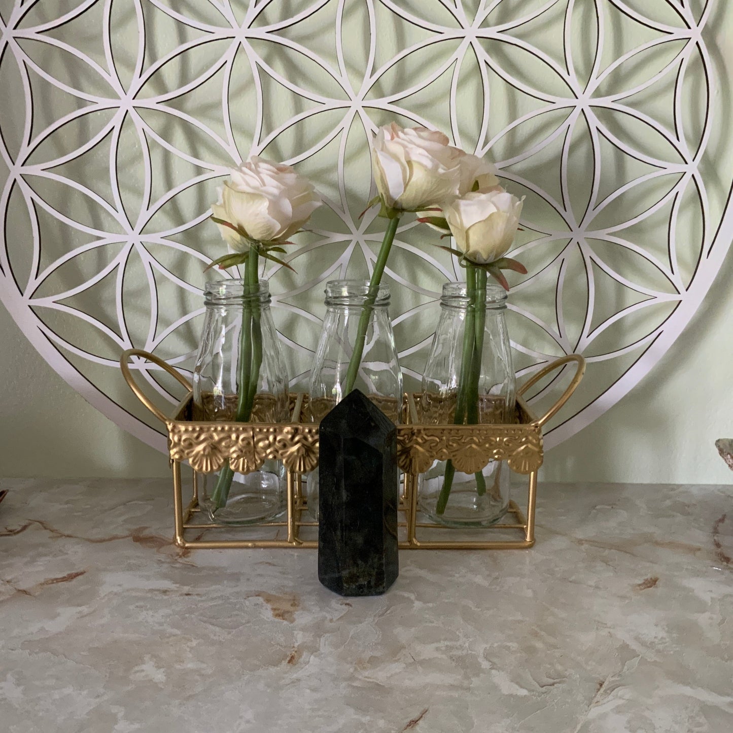 Beautiful labradorite obelisk 7.7 oz