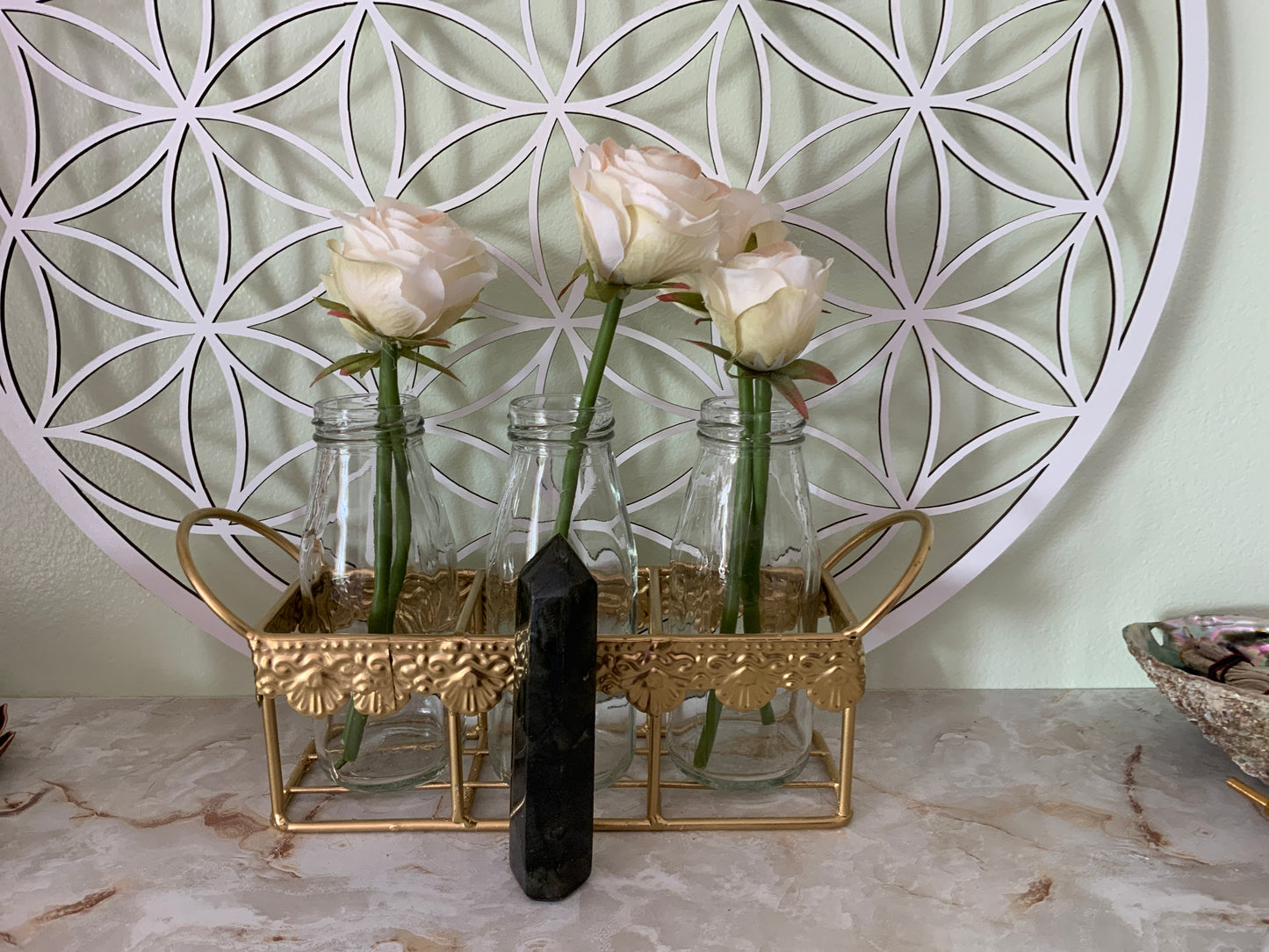 Beautiful labradorite obelisk 4.7 oz