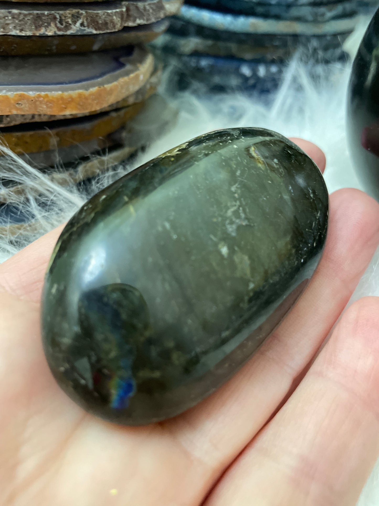 Labradorite Palm Stone Large