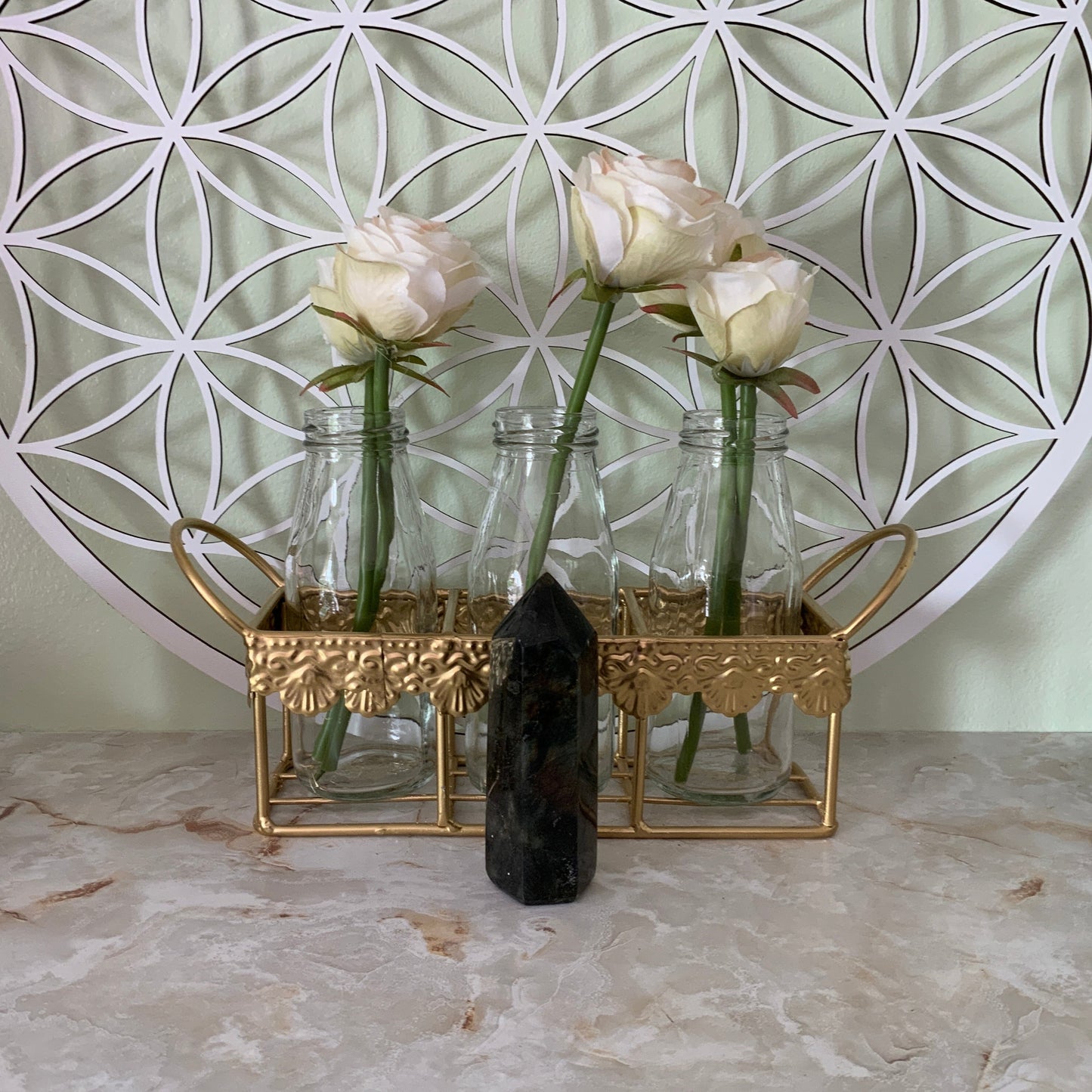 Beautiful labradorite obelisk 6.4 oz