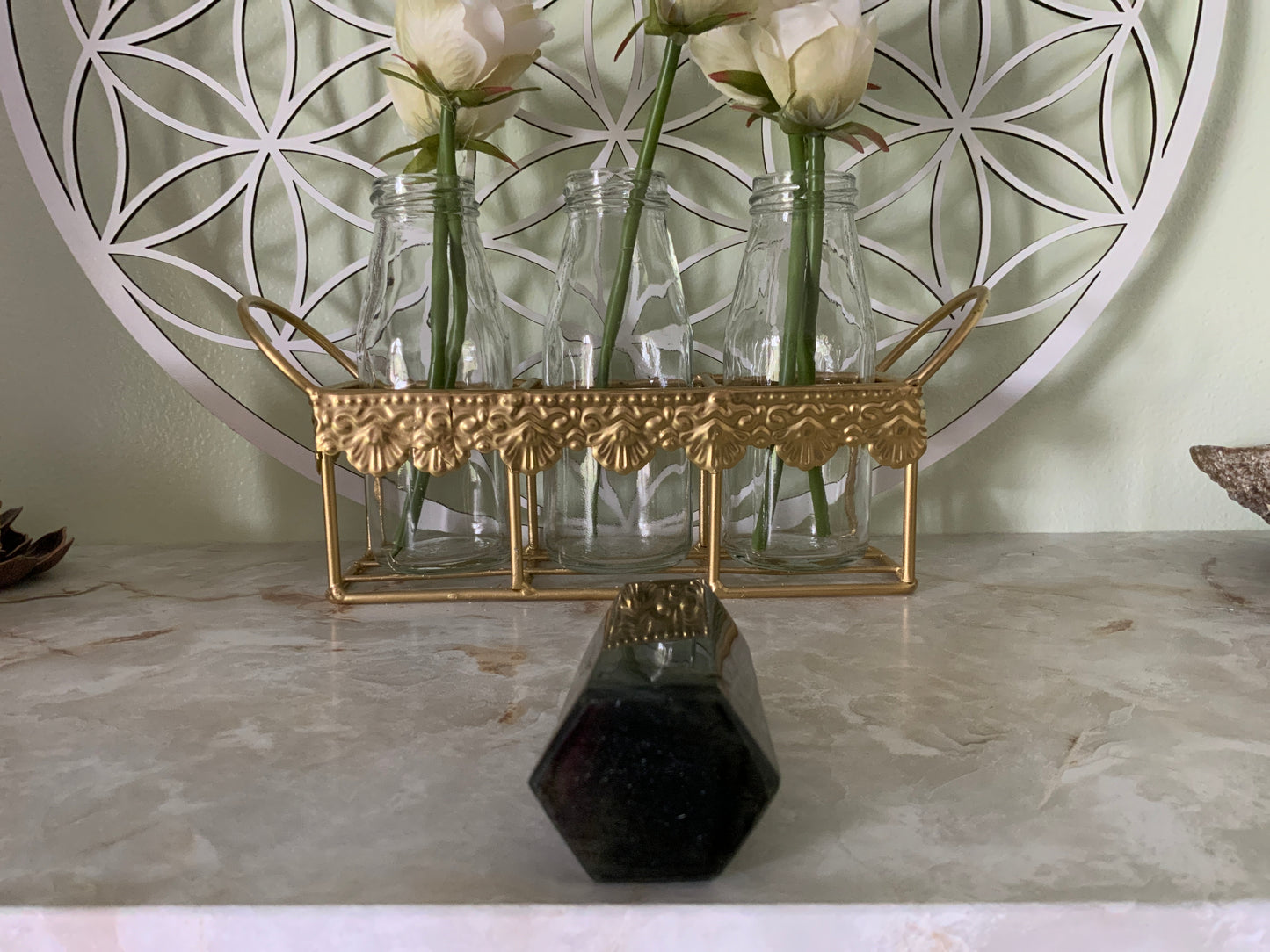 Beautiful labradorite obelisk 7.7 oz