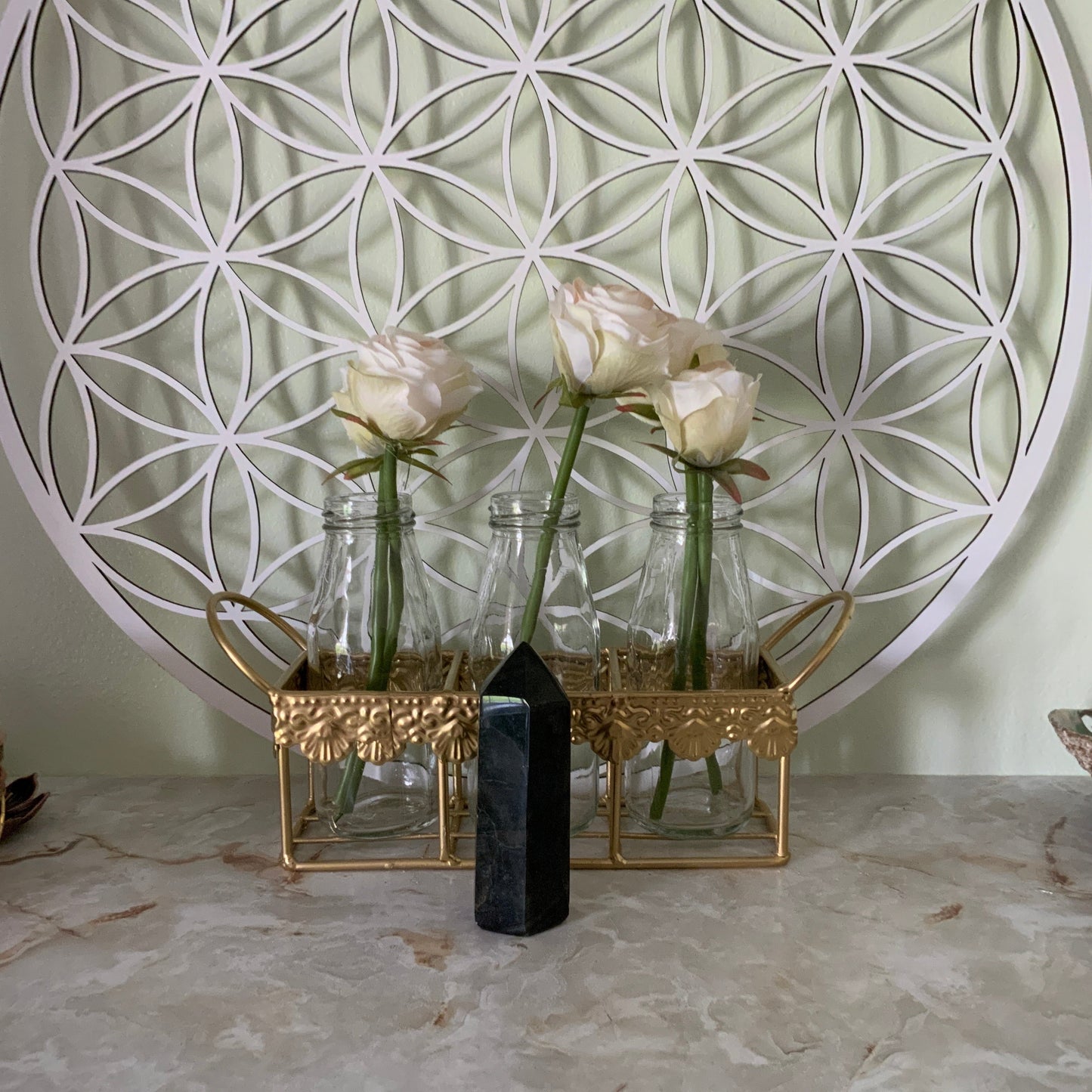 Beautiful labradorite obelisk 7.7 oz