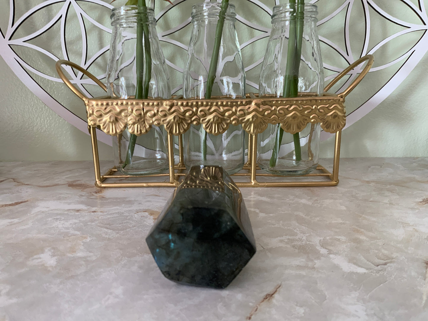 Beautiful labradorite obelisk 9.1 oz