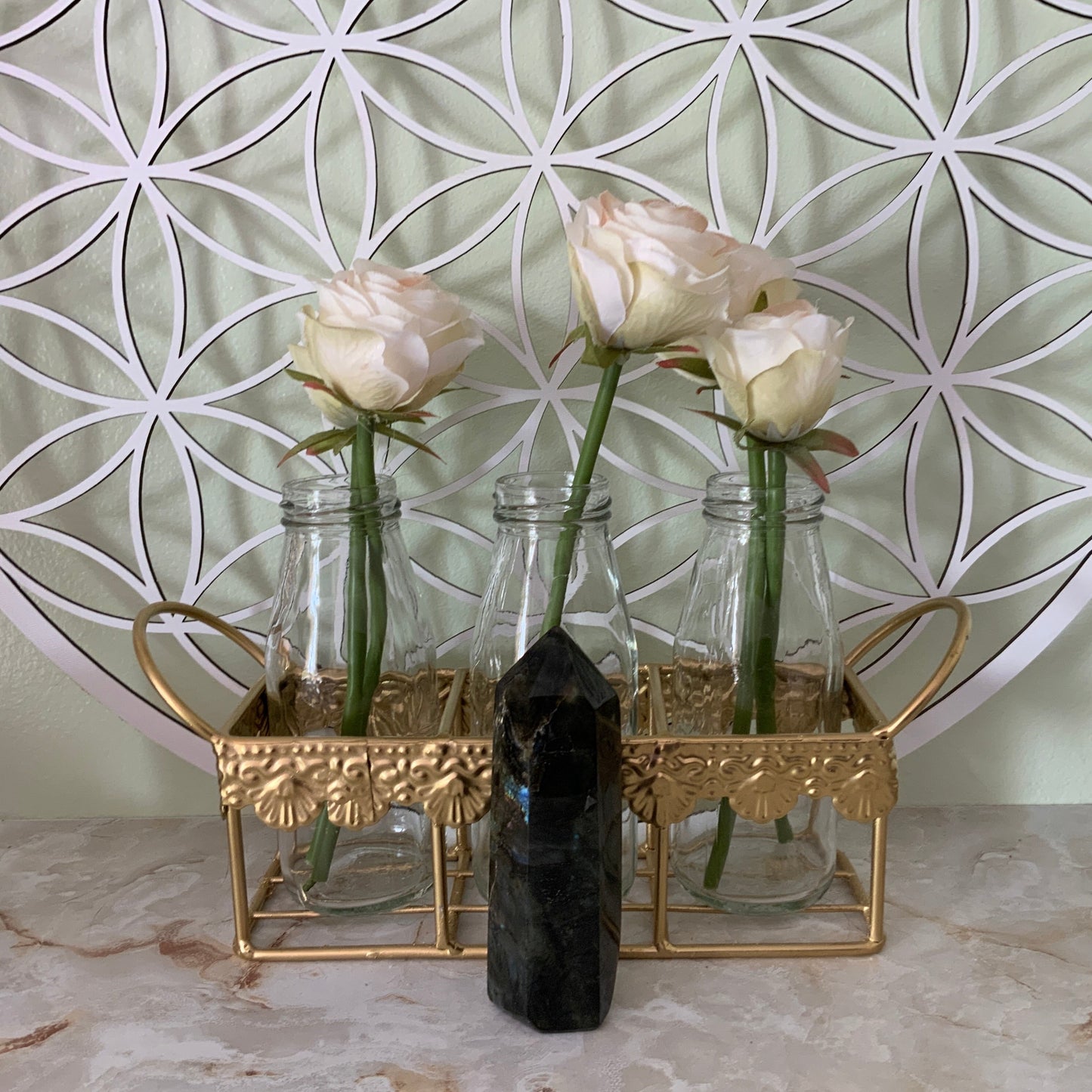 Beautiful labradorite obelisk 7.7 oz