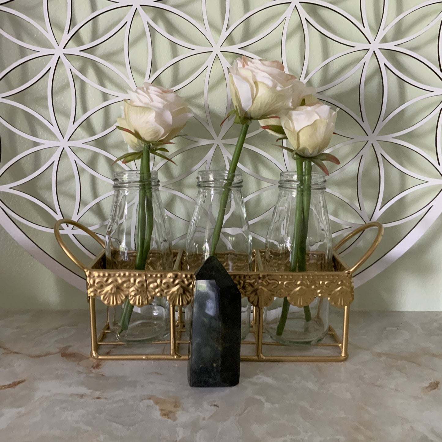 Beautiful labradorite obelisk nearly 6.4 oz