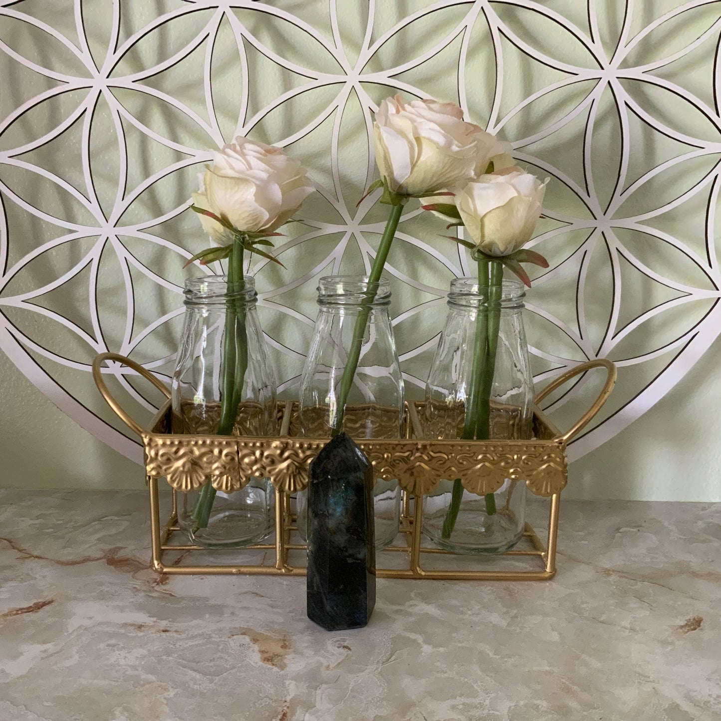 Beautiful labradorite obelisk nearly 4.2 oz