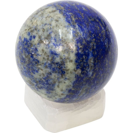 Selenite Sphere Stand - Square Holds and charges various size of crystal spheres