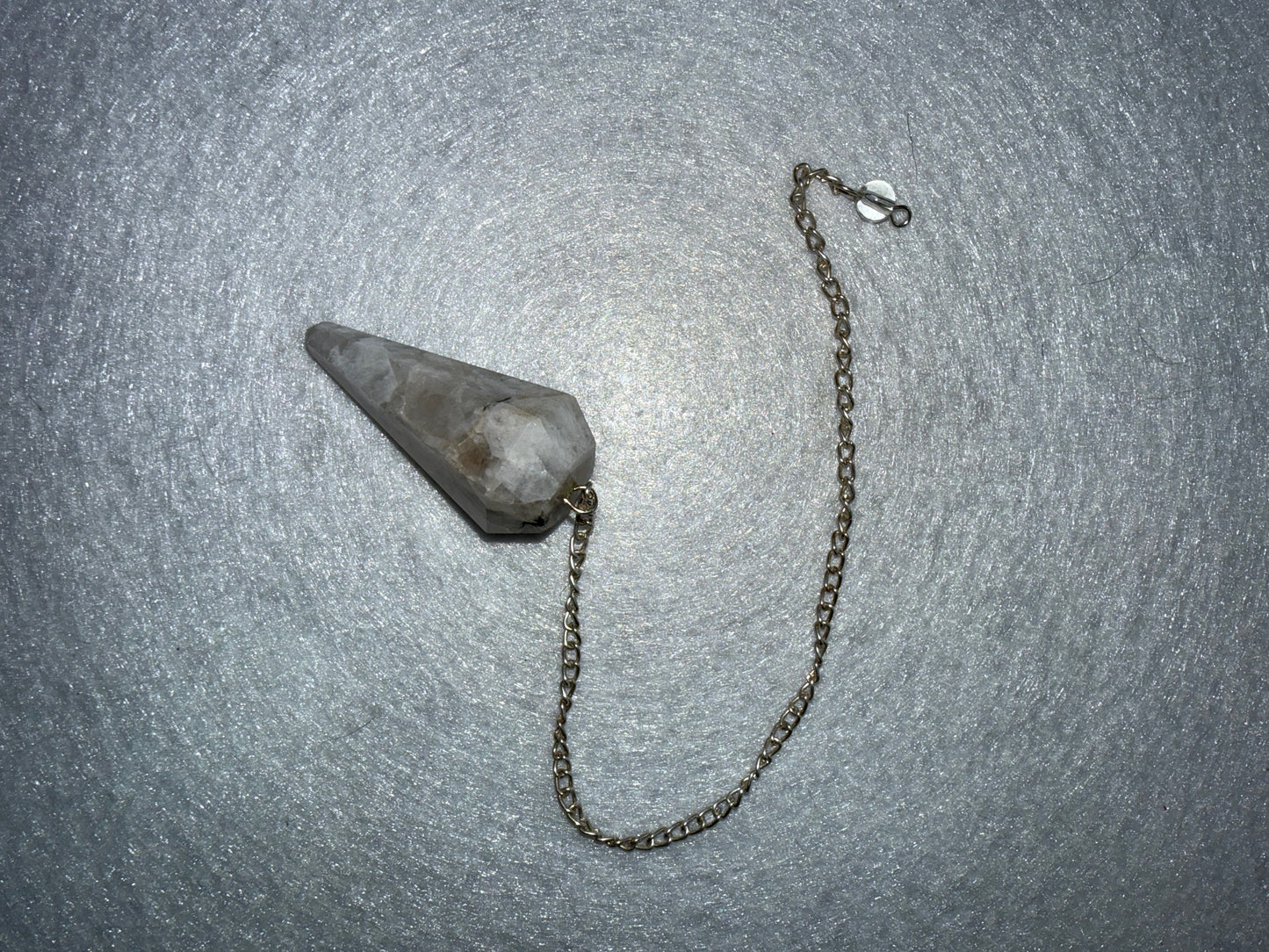 Beautiful Rainbow moonstone Pendulum for meditation, dowsing, Reiki etc