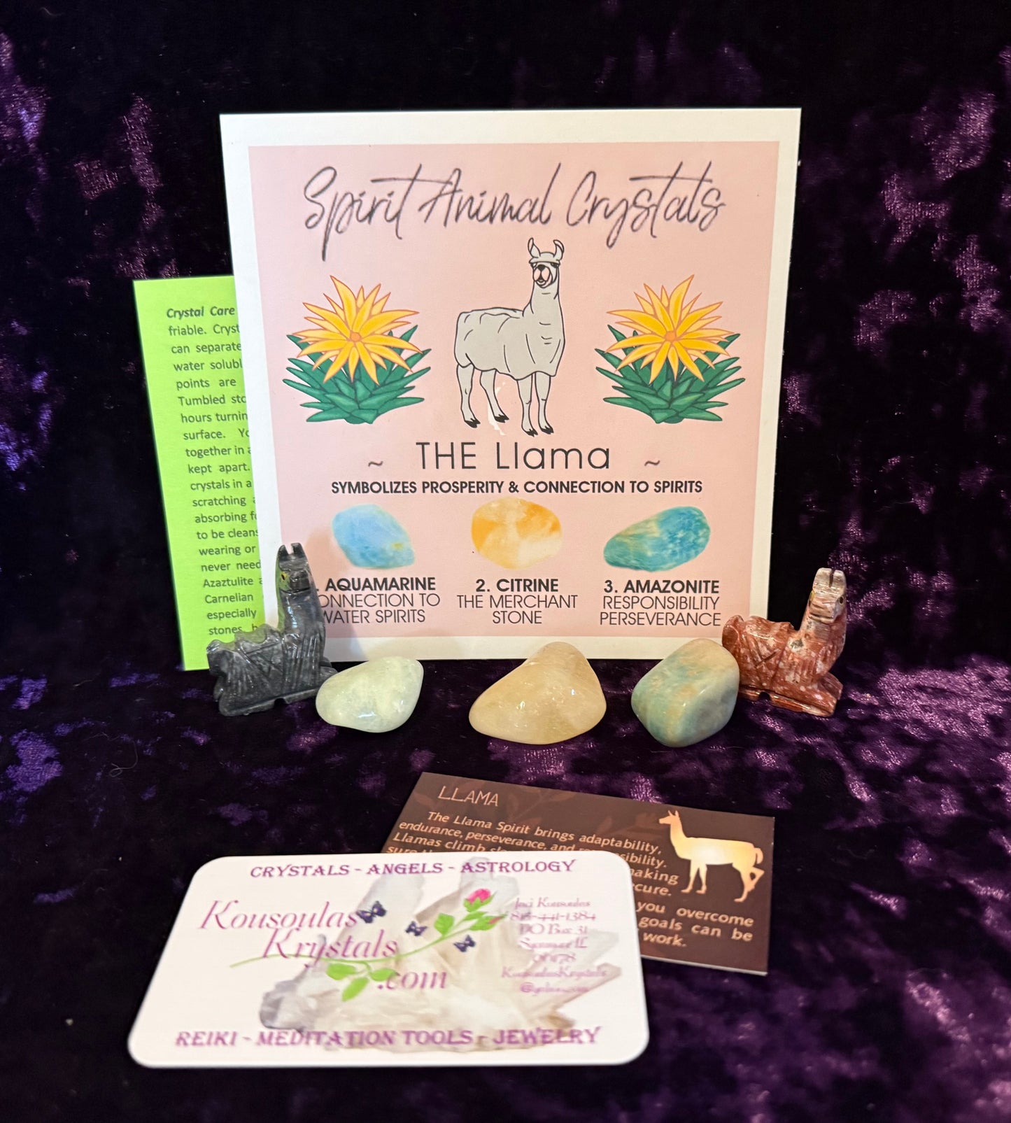 Spirit animal crystal gift set - The LLama