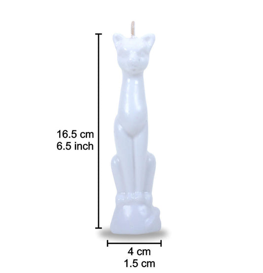 Ritual Candle - White Cat - 6.5” - Purification