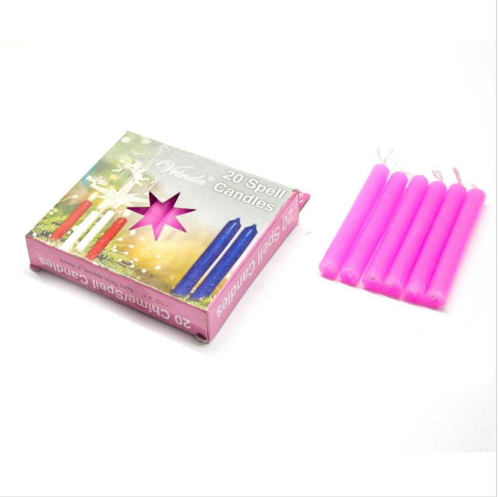CHIME Set of 20 piece PINK 4” ritual candles -MINI