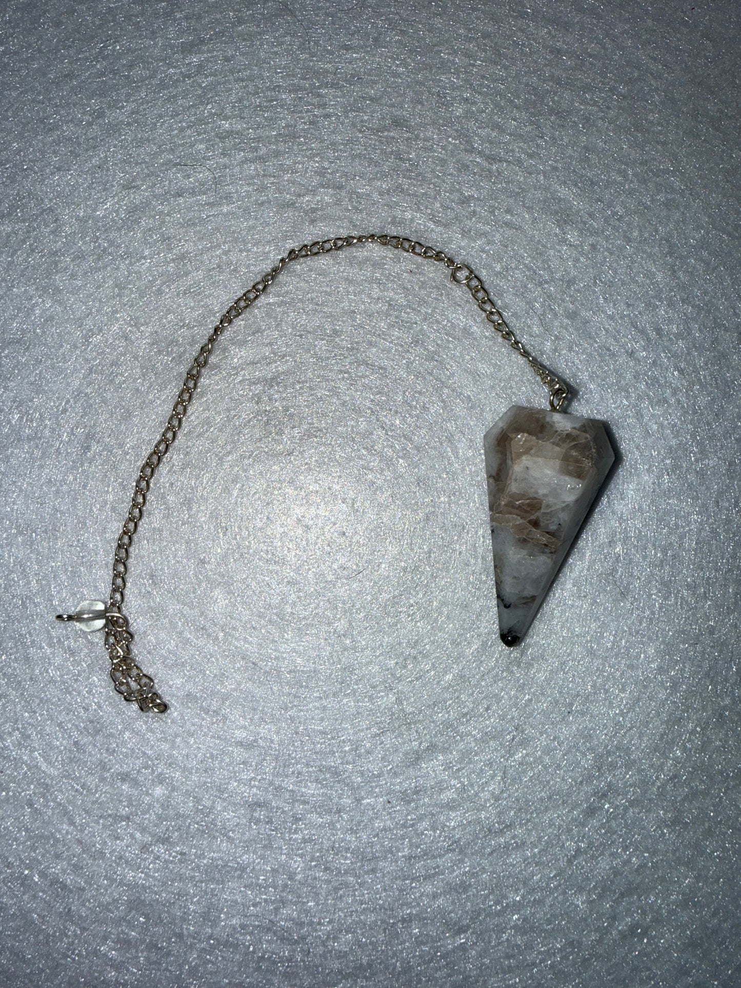 WOW! Rainbow moonstone Pendulum for meditation, dowsing, Reiki etc