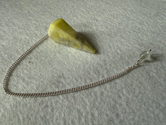Very Unique Serpentine Pendulum is  1.65” and with chain is 9”