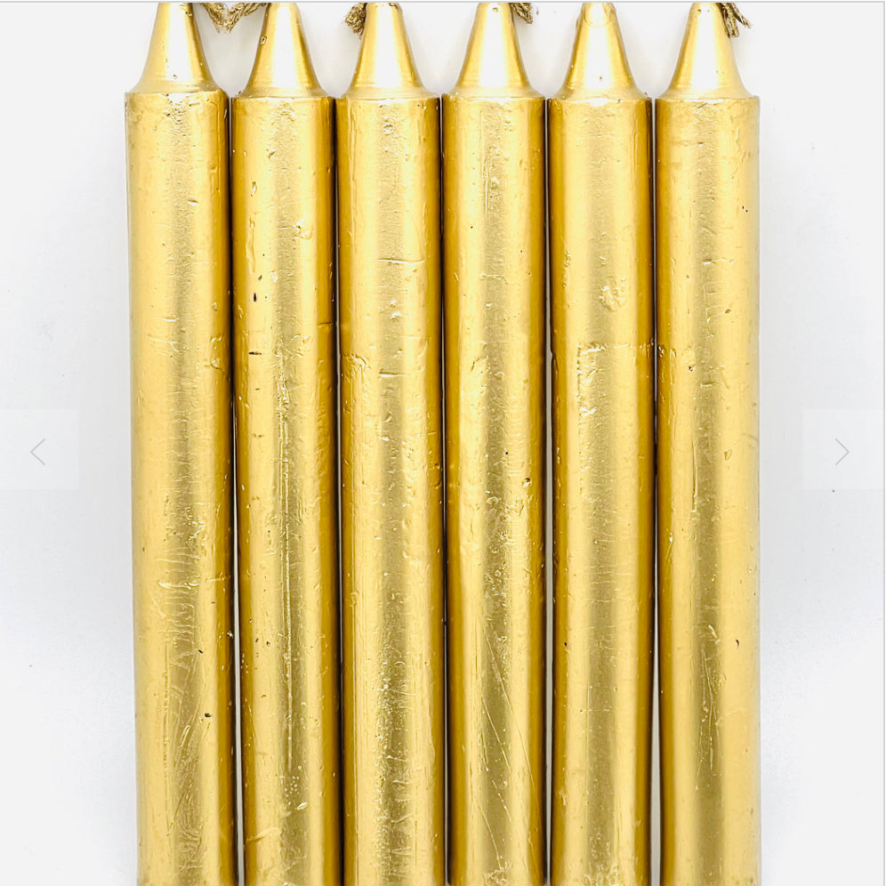 CHIME Set of 36 piece Gold 6” ritual candles