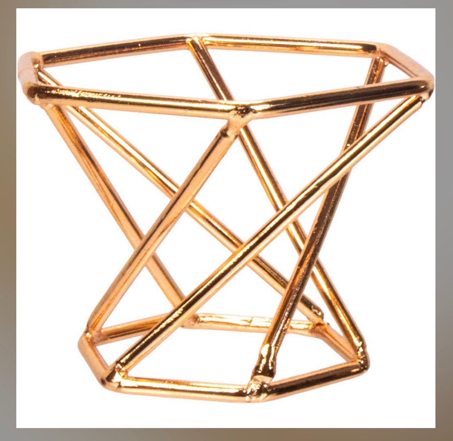 Copper Sphere Stand - Hourglass Holds and charges various size of crystal spheres