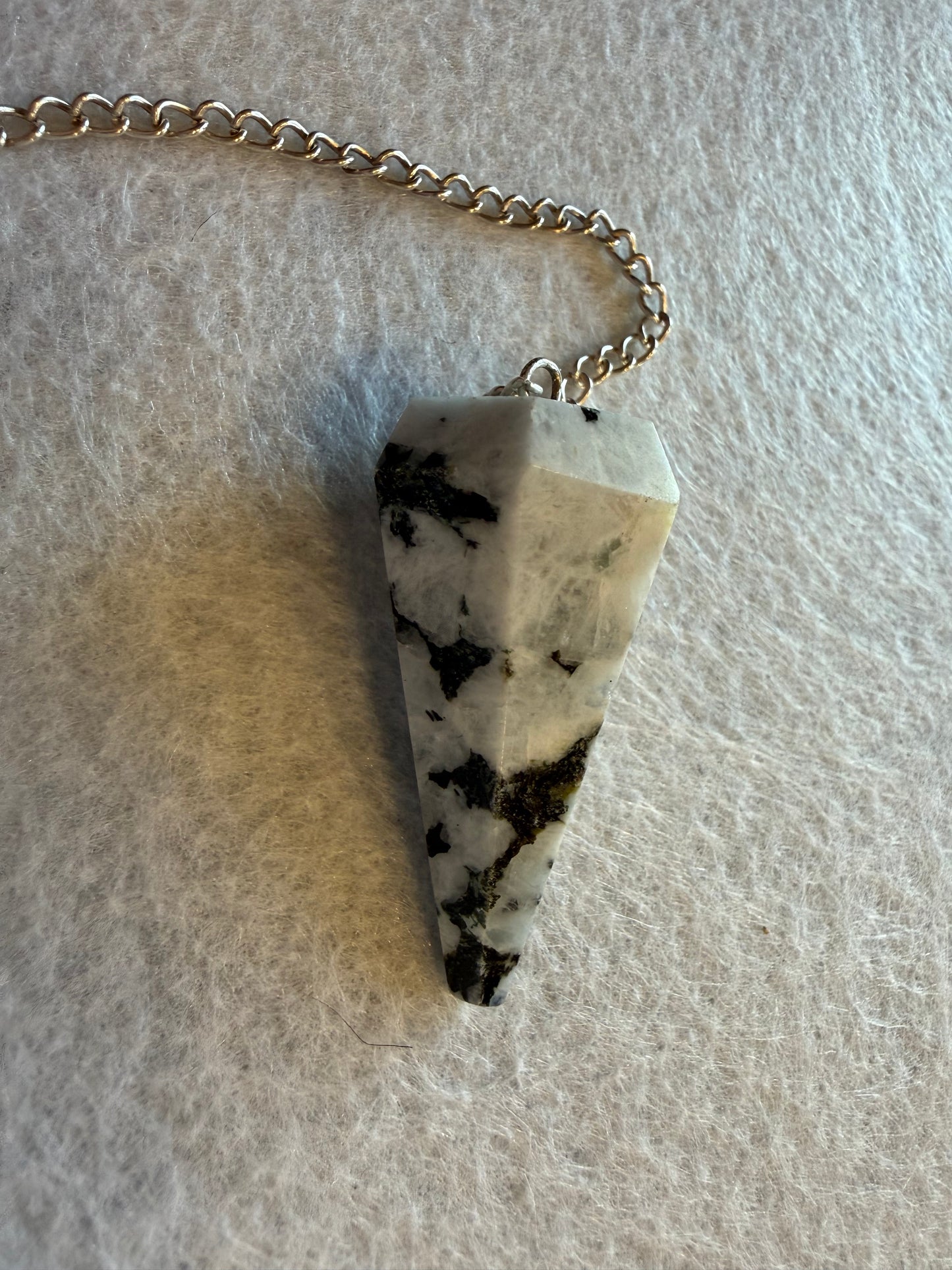 Beautiful Rainbow moonstone Pendulum for meditation, dowsing, Reiki etc