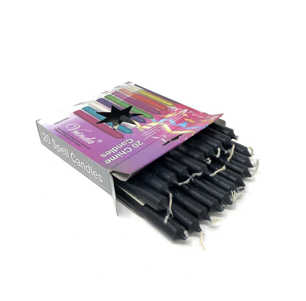 CHIME Set of 20 piece BLACK 4” ritual candles
