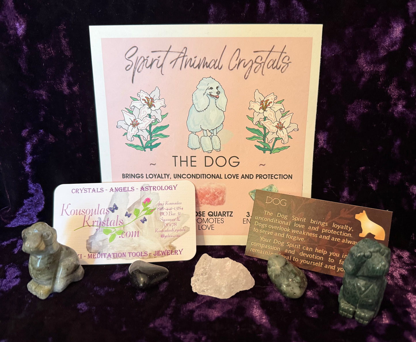 Spirit animal crystal gift set - The Dog