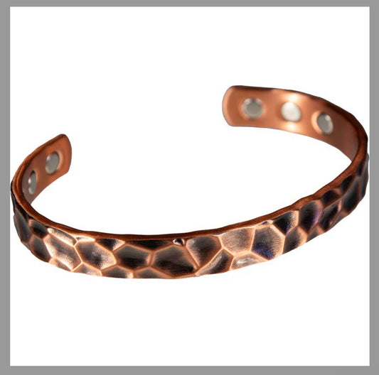 Amazing Magnetic Copper bracelet - Hammered Copper