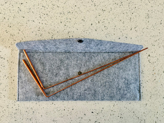 (Set Of 2) 9 1/4" X 4 1/2" Copper Dowsing Rod