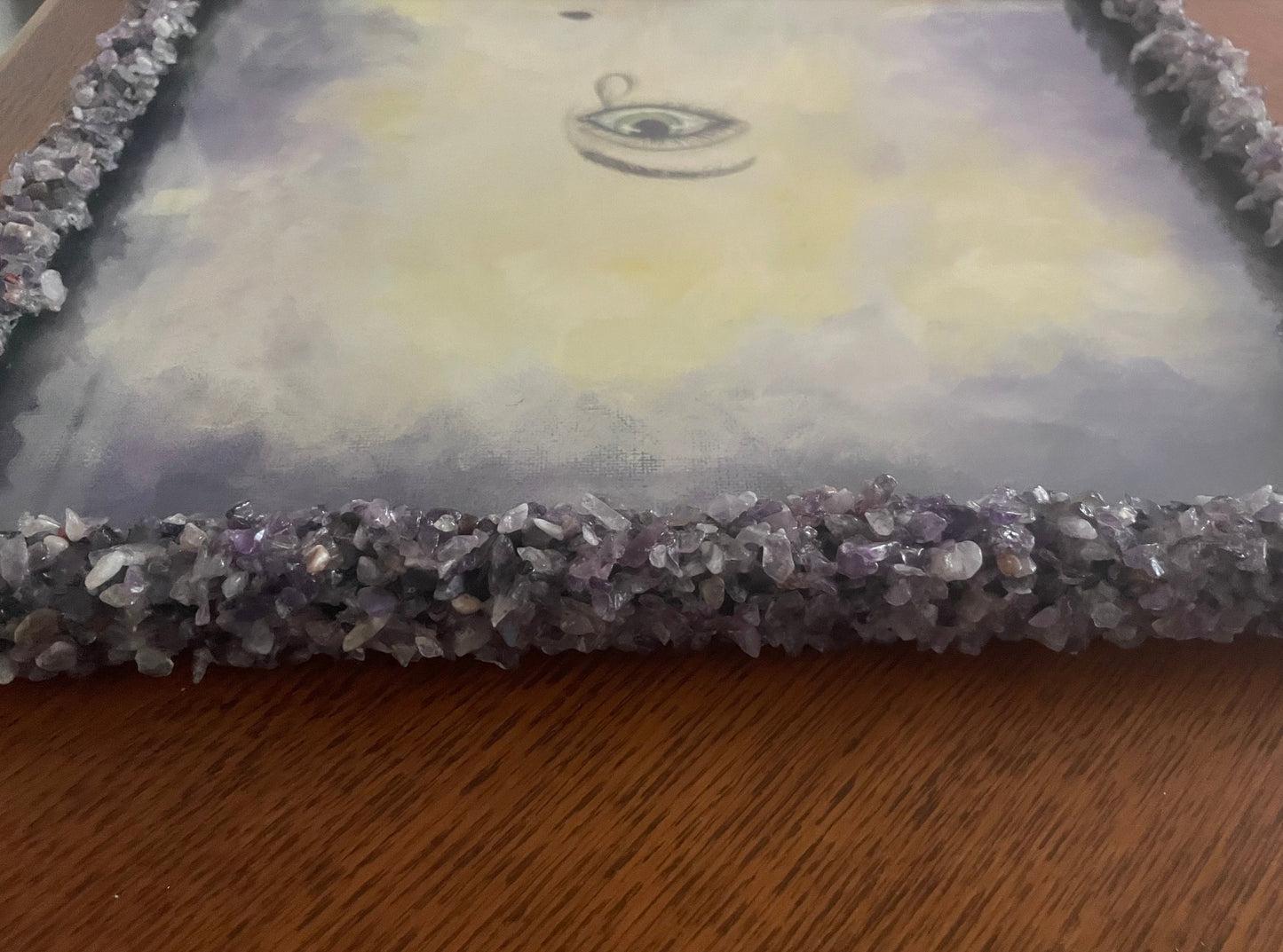 Beautiful Amethyst Chip 11” x 14” picture frame.