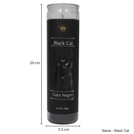 7 Day Glass Ritual Candle - Black Cat