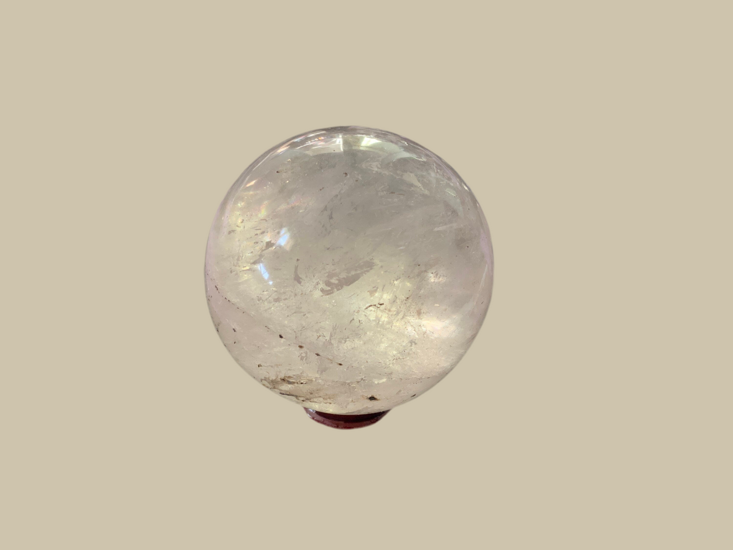 1 pound clear quartz crystal sphere Beautiful 1 pound clear quartz sphere crystal ball with wooden stand