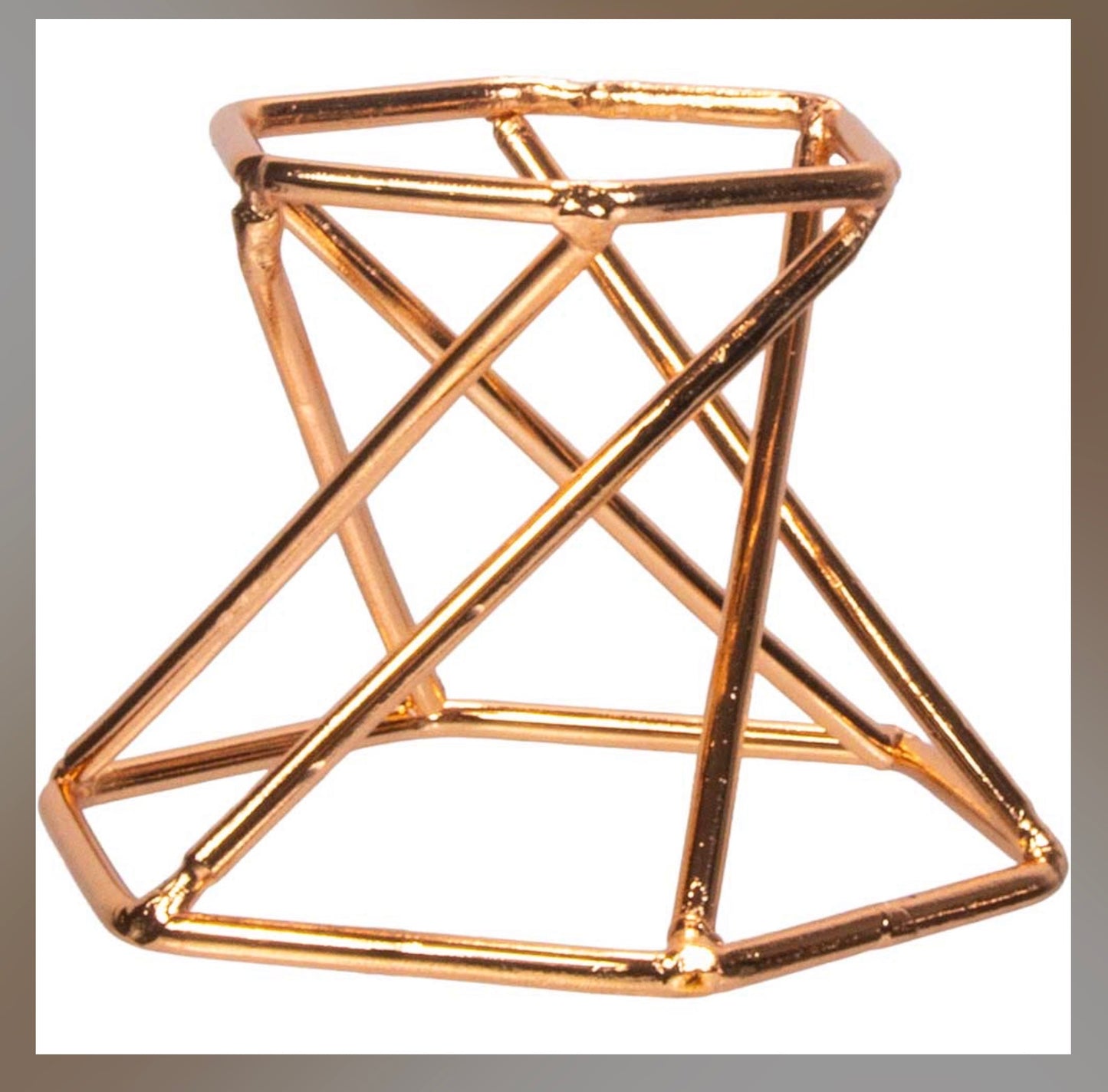 Copper Sphere Stand - Hourglass Holds and charges various size of crystal spheres