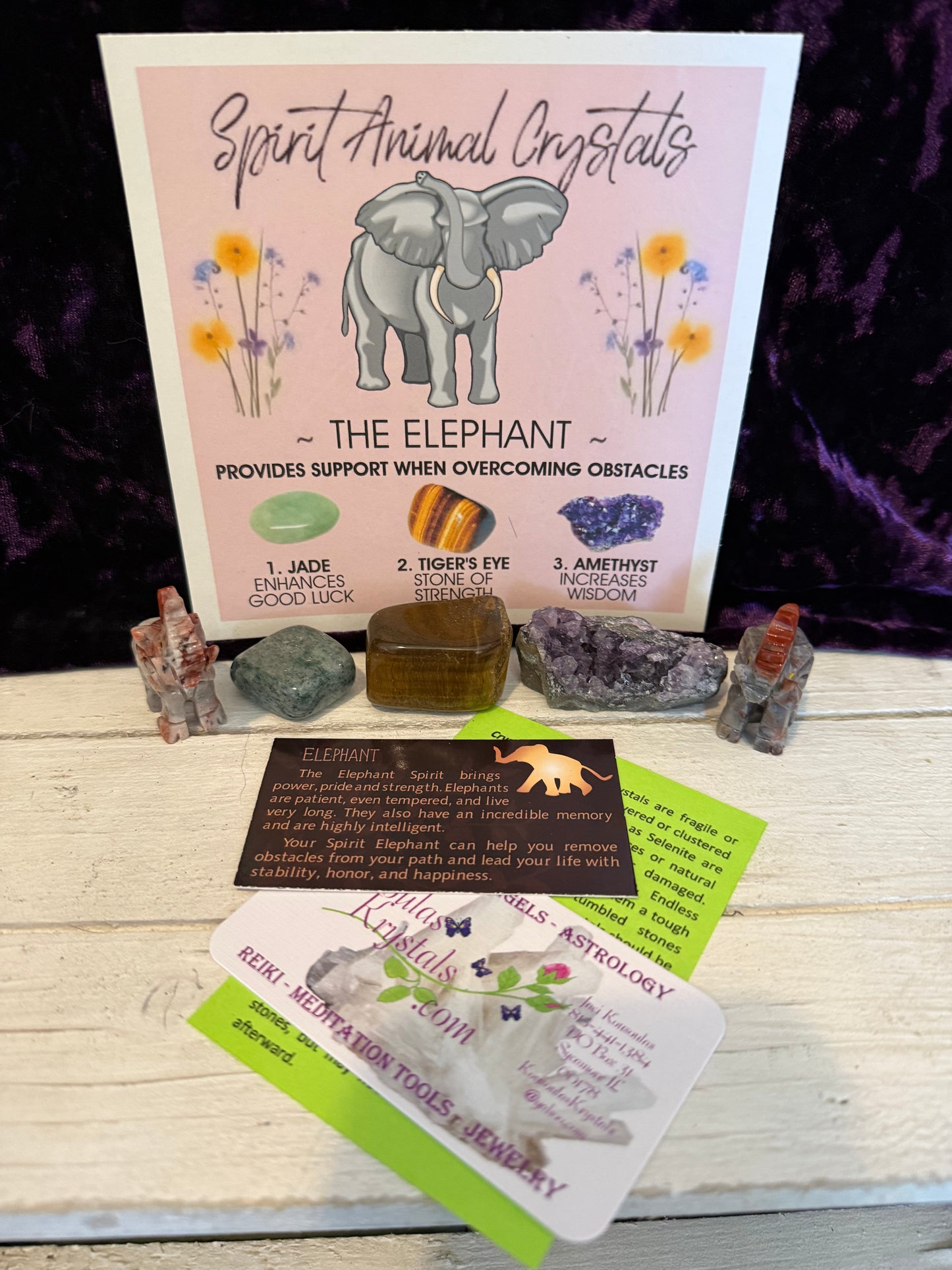 Spirit animal crystal gift set - The Elephant