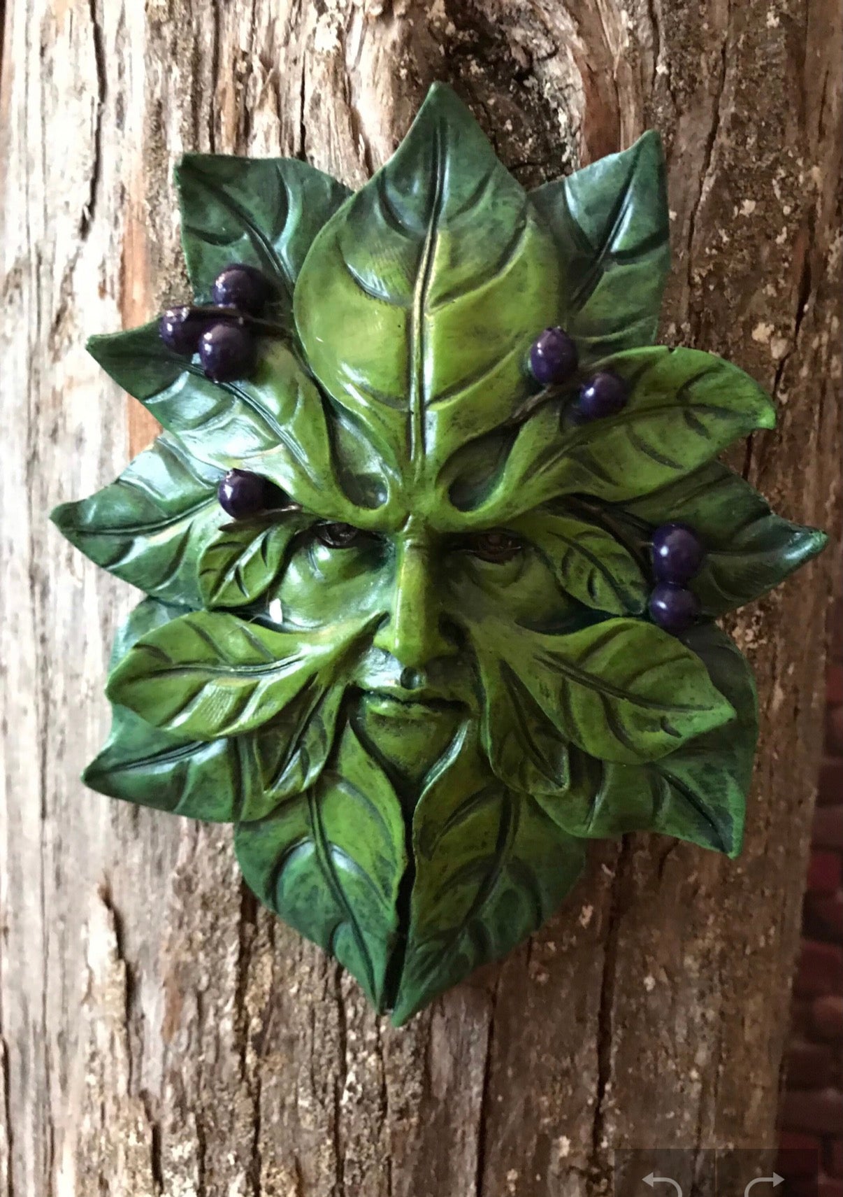 Blueberry Green man figure for your lawn decor fairy garden green man garden decoration