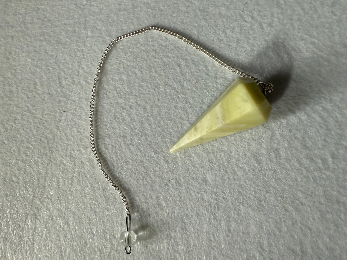 Nice Serpentine Pendulum is  1.65” and with chain is 9”