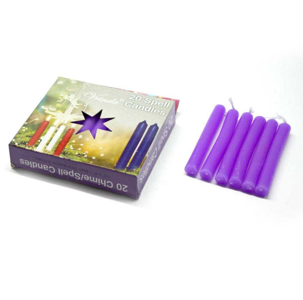 CHIME Set of 20 piece PURPLE 4” ritual candles -MINI