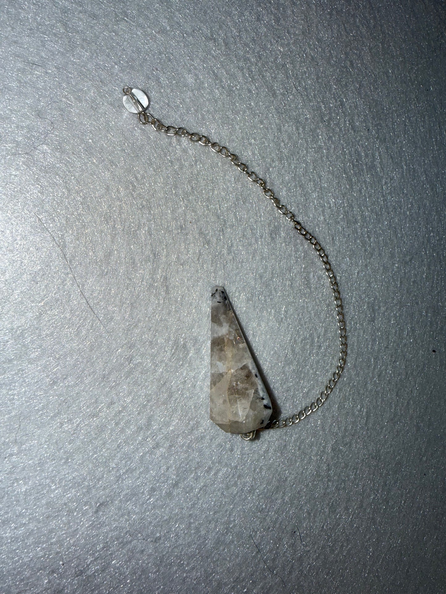 Beautiful Rainbow moonstone Pendulum for meditation, dowsing, Reiki etc