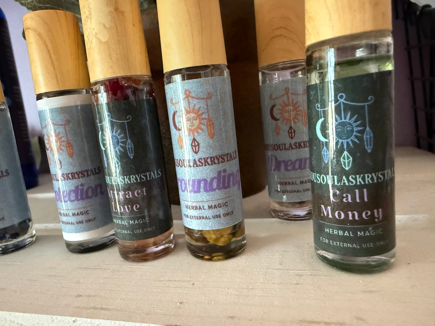 Green Aventurine & Money Oil Roll-On – Call Money Attraction Blend