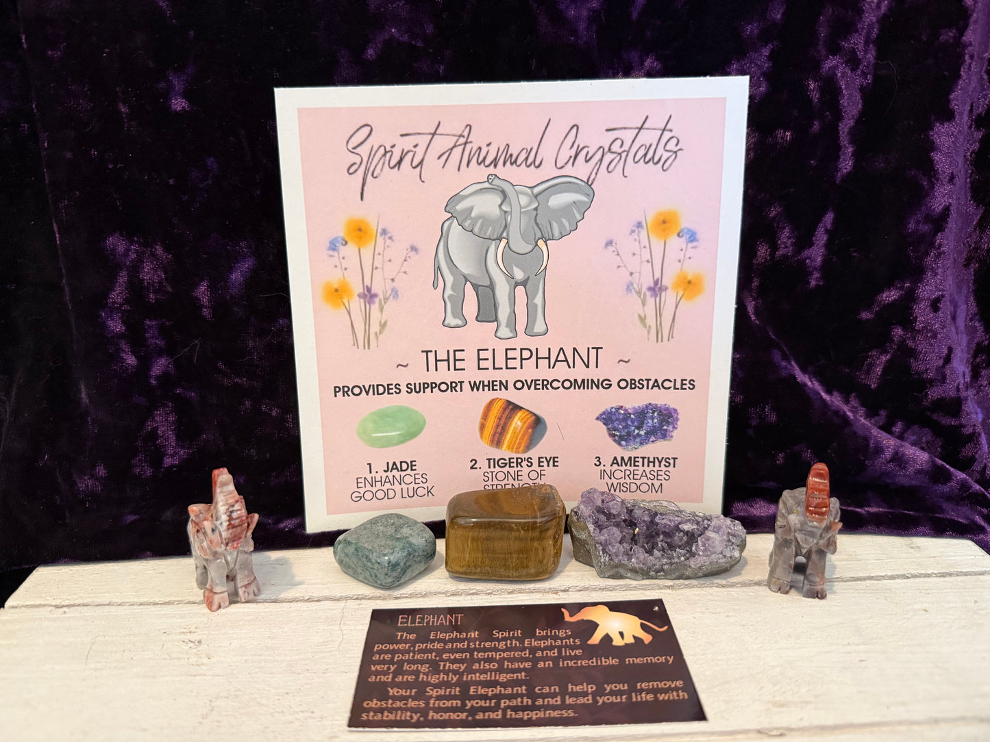 Spirit animal crystal gift set - The Elephant