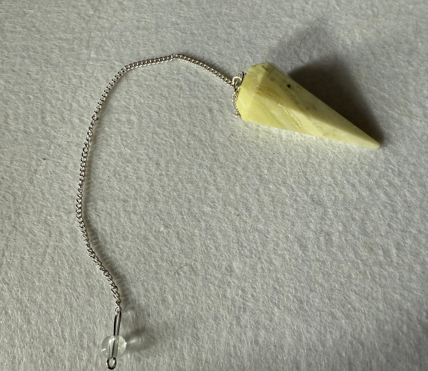 Nice Serpentine Pendulum is  1.65” and with chain is 9”
