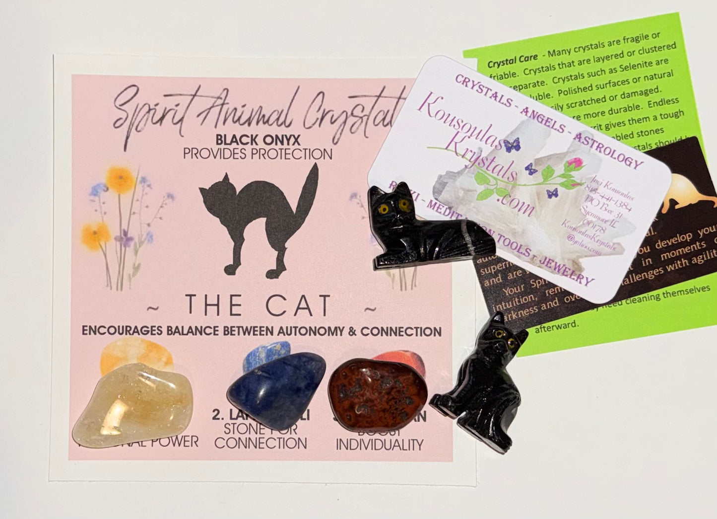 Spirit animal crystal gift set - The Black Cat