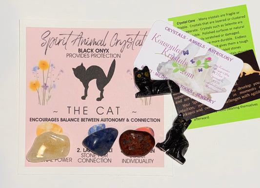 Spirit animal crystal gift set - The Black Cat