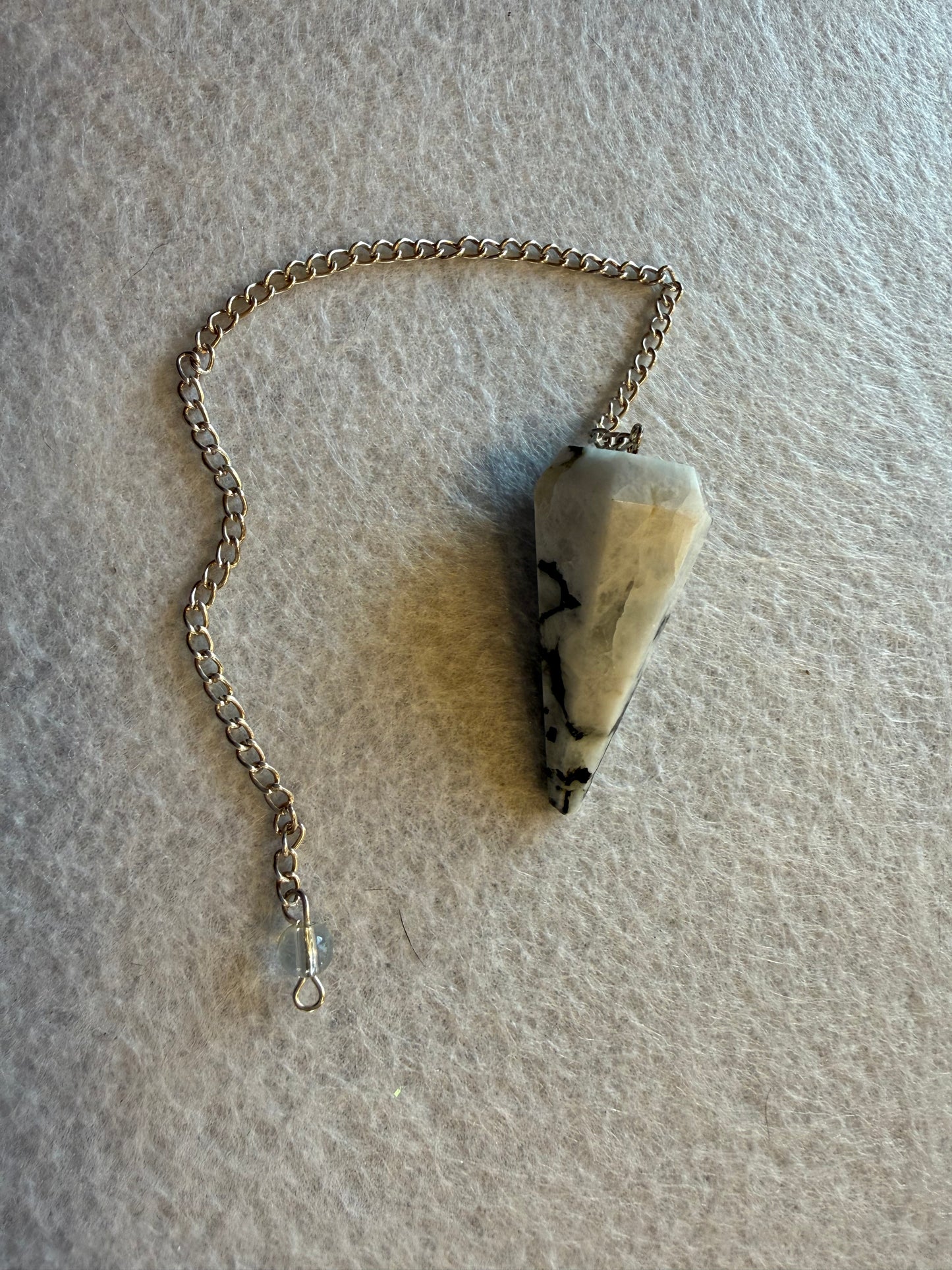 Beautiful Rainbow moonstone Pendulum for meditation, dowsing, Reiki etc