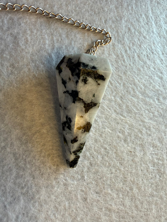 Beautiful Rainbow moonstone Pendulum for meditation, dowsing, Reiki etc