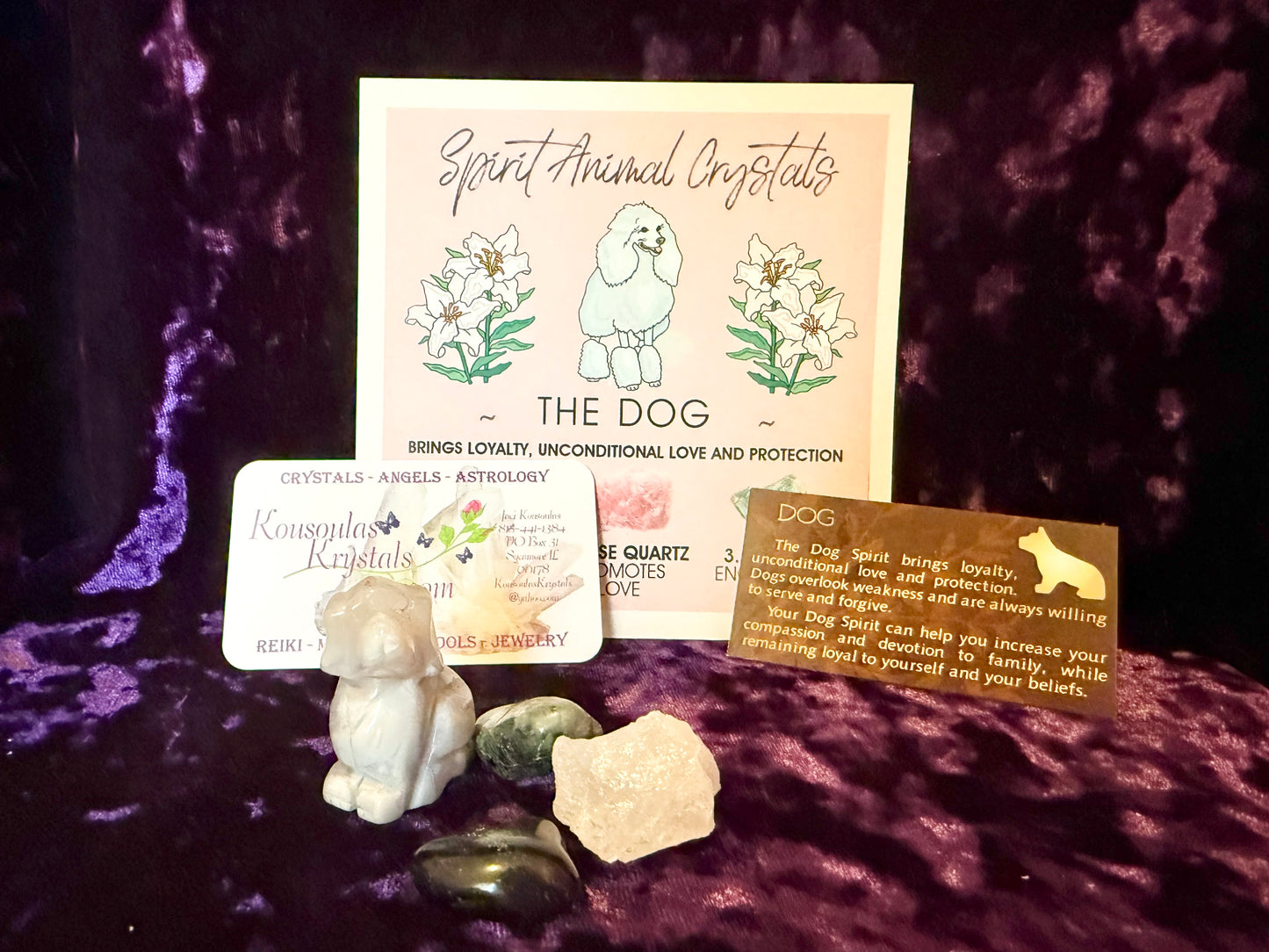 Spirit animal crystal gift set - The Dog