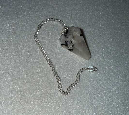 Rainbow moonstone Pendulum for meditation, dowsing, Reiki etc