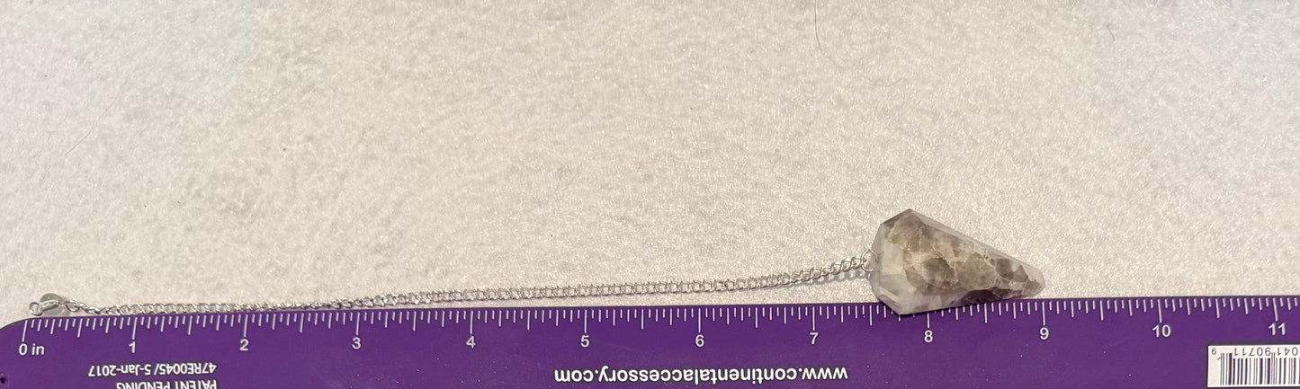 Beautiful Rainbow moonstone Pendulum for meditation, dowsing, Reiki etc