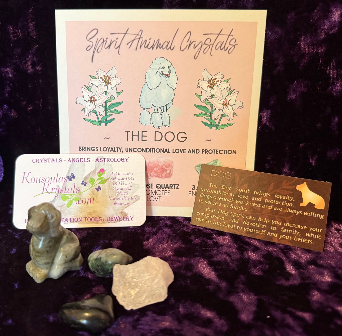 Spirit animal crystal gift set - The Dog